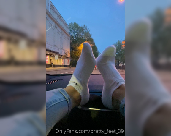 Goddess Vanessa aka Pretty_feet_39 OnlyFans - Taking my sweaty socks off while he is driving