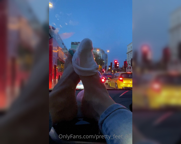 Goddess Vanessa aka Pretty_feet_39 OnlyFans - Taking my sweaty socks off while he is driving