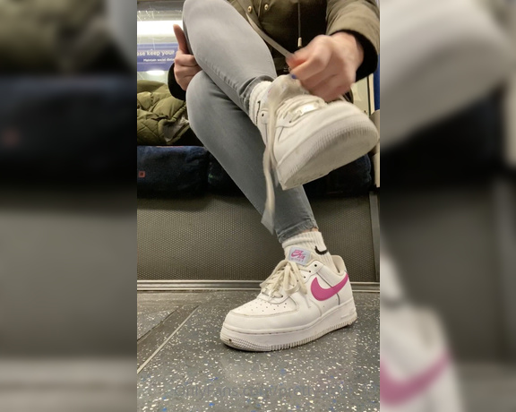 Goddess Vanessa aka Pretty_feet_39 OnlyFans - What would you do if you see me taking my shoes and socks off in public transport