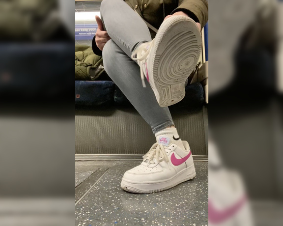 Goddess Vanessa aka Pretty_feet_39 OnlyFans - What would you do if you see me taking my shoes and socks off in public transport