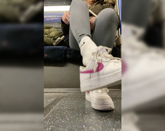 Goddess Vanessa aka Pretty_feet_39 OnlyFans - What would you do if you see me taking my shoes and socks off in public transport