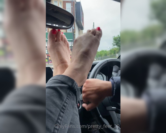 Goddess Vanessa aka Pretty_feet_39 OnlyFans - I love teasing him with my juicy feet while he is driving