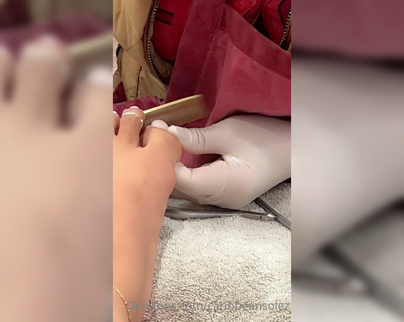 Caribbean Solez aka Caribbeansolez OnlyFans - My pedi process! My favorite part!