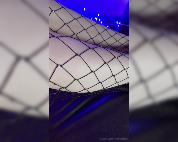 Celestial Tootsies aka Celestialtootsies OnlyFans - Short lil clip to show a closeup in these fishnetsslippers