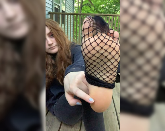 Celestial Tootsies aka Celestialtootsies OnlyFans - Can’t take anything until tomorrow, so I thought I’d share this fishnet socks removal with you guys!