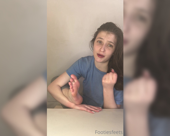 Delilah aka Footiesfeets OnlyFans - How fast can you cum Quickie self worship JOI