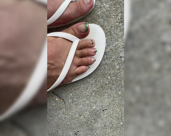 ExploreMySoles aka Only1exploremysoles OnlyFans - White Flip Flop Tease