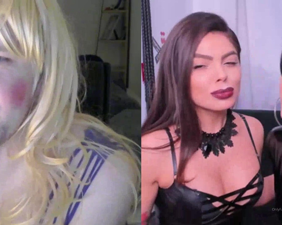 Goddess Domdeluxury aka Domdeluxury OnlyFans - We are having a good time with our nasty sissy that needs to be constantly trained and educated