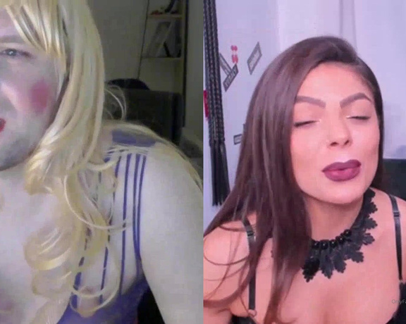 Goddess Domdeluxury aka Domdeluxury OnlyFans - We are having a good time with our nasty sissy that needs to be constantly trained and educated