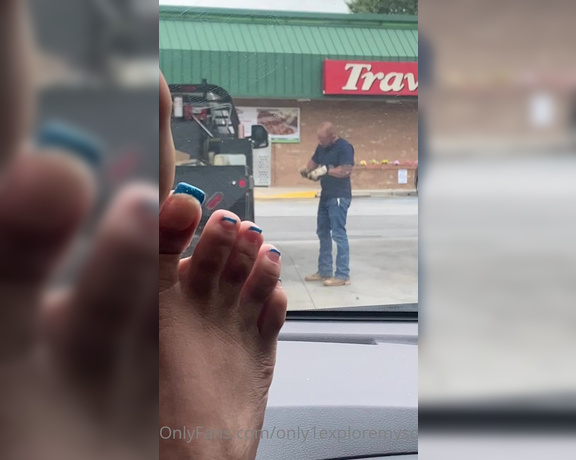 ExploreMySoles aka Only1exploremysoles OnlyFans - So I was at the gas station recording my meaty soles and realized someone was looking so I had to 2