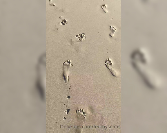 Feetbyselms aka Feetbyselms OnlyFans - I love the beach, sole action at the end