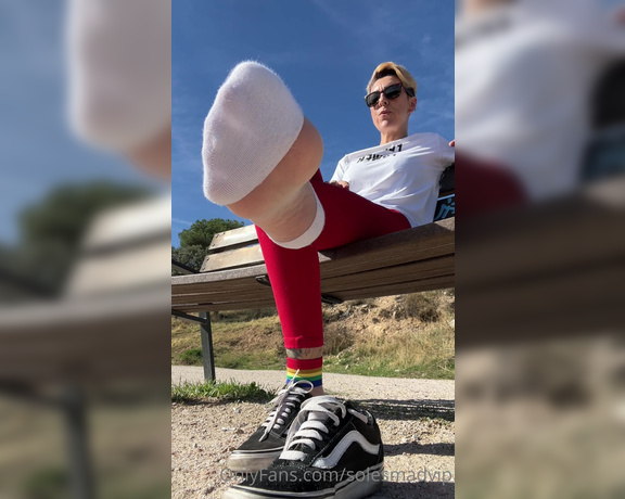 Solesmad Fetish Queen aka Solesmadvip OnlyFans - I forgot to post this video … Ignoring u on the street… and take off my vans and socks for you look
