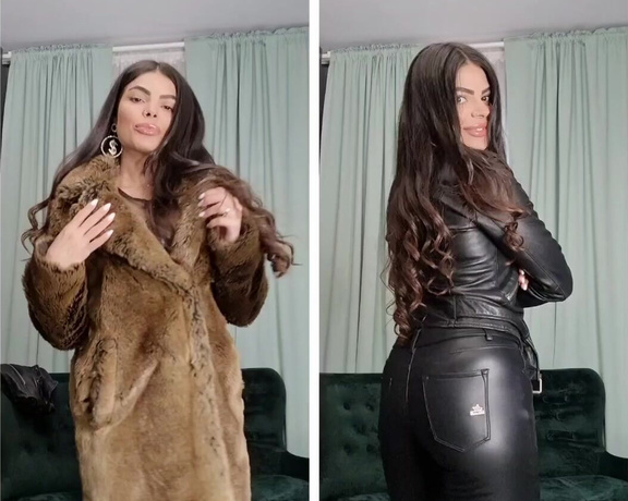 Goddess Domdeluxury aka Domdeluxury OnlyFans - Fur VS Leather Which I style better