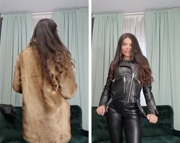 Goddess Domdeluxury aka Domdeluxury OnlyFans - Fur VS Leather Which I style better