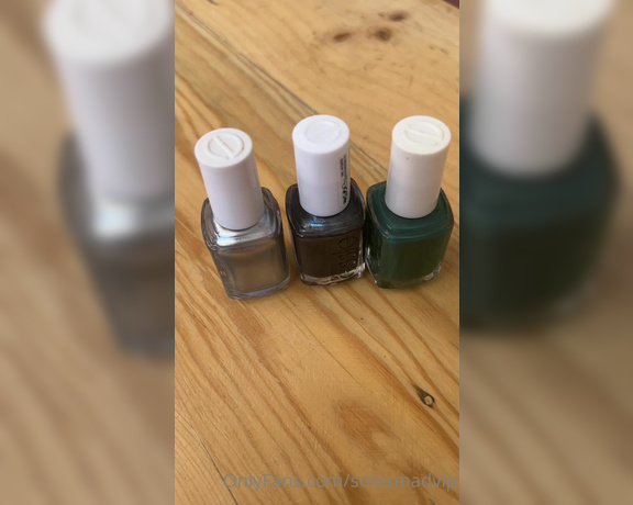 Solesmad Fetish Queen aka Solesmadvip OnlyFans - Help me to choose! Tomorrow I will make new Pedi 1 SIlver 2 Dark gray metalic 3 Green