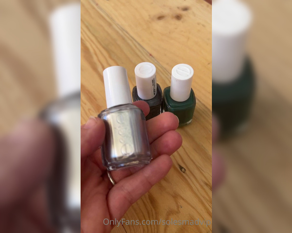 Solesmad Fetish Queen aka Solesmadvip OnlyFans - Help me to choose! Tomorrow I will make new Pedi 1 SIlver 2 Dark gray metalic 3 Green