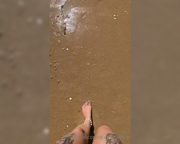 Solesmad Fetish Queen aka Solesmadvip OnlyFans - Some videos from the beach, I love to walk and feel the sand on my soles, we go for a walk togethe 1