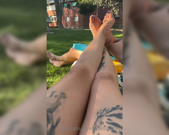 Solesmad Fetish Queen aka Solesmadvip OnlyFans - My friend and I in the pool My neighbors walk past us and look at us, and my neighbor Juan says