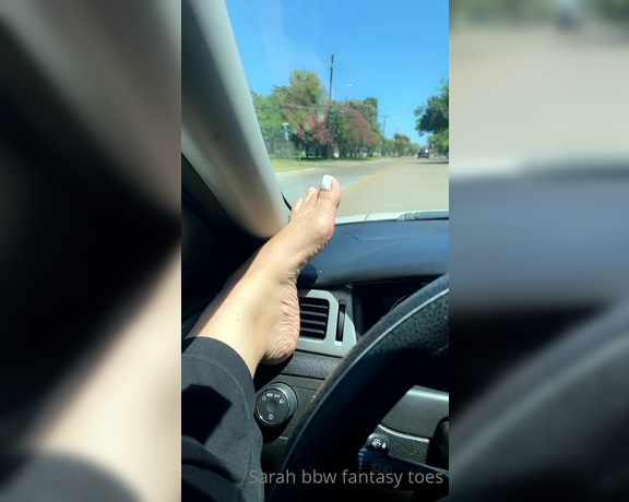 Sarah BBW Fantasy Toes aka Comefollowsarah OnlyFans - If I pulled up next to you…… what you doing Would you Be bold enough to ask for a taste