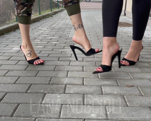 Lana Noccioli aka Lananoccioli OnlyFans - Lana Noccioli with Friends  Miss Brazil feet UK and me in a sexy dangling and catwalk with black