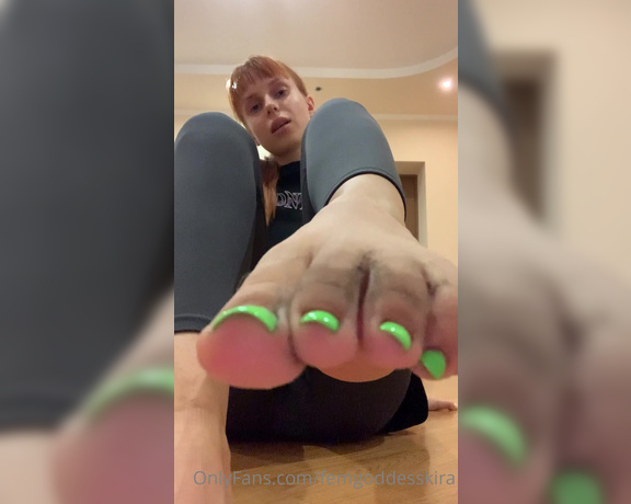 Goddess Kira aka Femgoddesskira OnlyFans - Soo dirty feet it’s your food!