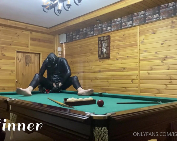 J.Sinner aka Israelimistress OnlyFans - Dirty and useless doggy used like a clown during a billiards between two lovely Ladies That day, two