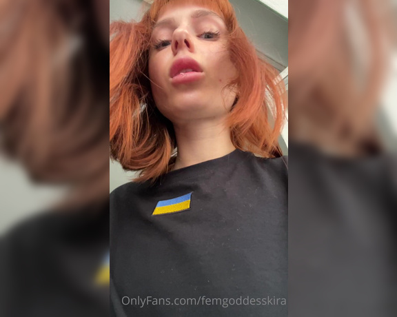 Goddess Kira aka Femgoddesskira OnlyFans - Before I go for a walk, I need to spit on you)