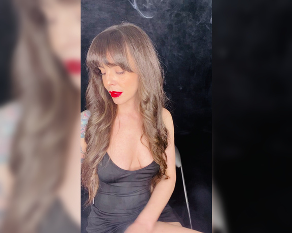 ManyVids - Dani Lynn - Smoking-in-Little-Black-Slip-Dress