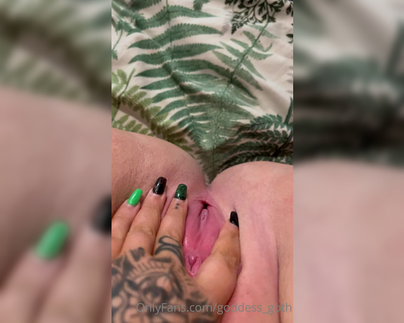 Goddess Goth aka Goddess_goth OnlyFans - I’ve literally just been fucked silly with a strap on, do you want to have a