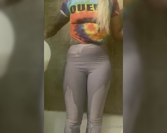 Goddess Nixie aka Goddessnixie OnlyFans - A custom video made for a sub Watch as the milk flows and seeps into my tight leggings all over