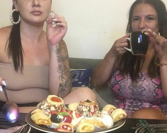 Anushka Velvet aka Anushkavelvet OnlyFans - Tea time with Anushka and @goddessmonica00 don’t you just LOVE our sexy lips