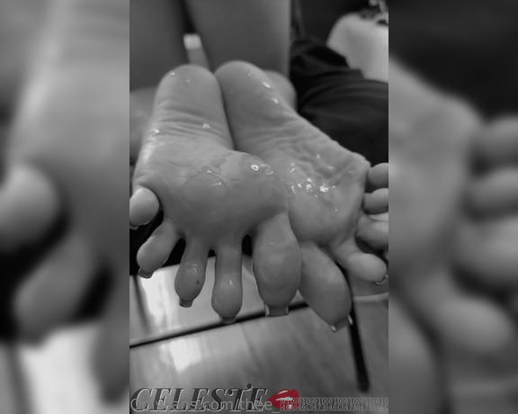 Thee Celestial foot goddess aka Thee_celeste OnlyFans - Cum drenched soles Look at all the dripping cum Who could give me more