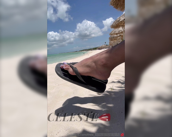 Thee Celestial foot goddess aka Thee_celeste OnlyFans - Flip flops for my dangle boys