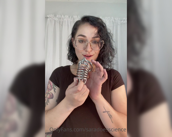 Goddess Sara aka Saradoesscience OnlyFans - ITS LOCTOBER Are you prepared to lock your dick up and throw away the key I suppose I could be