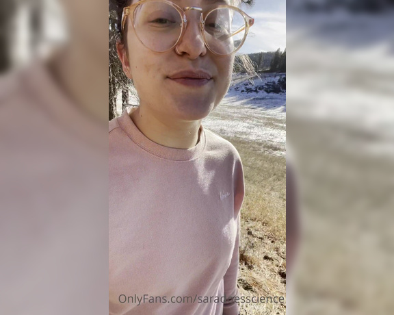 Goddess Sara aka Saradoesscience OnlyFans - A possibly chilly task for you to reconnect with nature