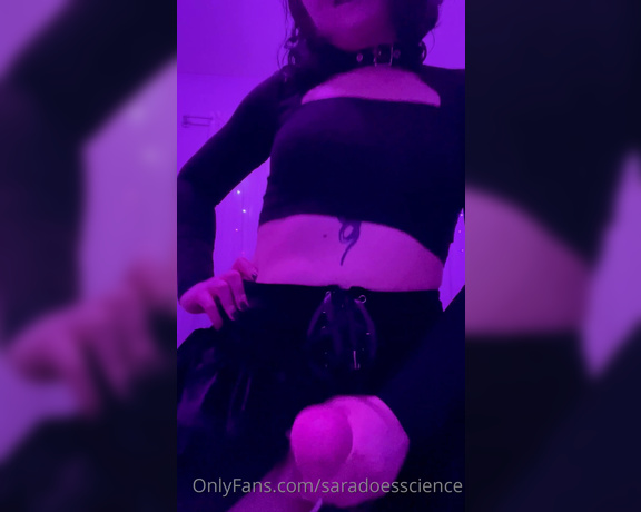 Goddess Sara aka Saradoesscience OnlyFans - So do you think you’re ready to fuck me Well there’s just one little thing…if you want to put your