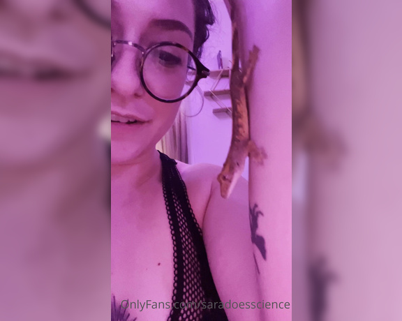 Goddess Sara aka Saradoesscience OnlyFans - Because I know you were curious about this scaley boy