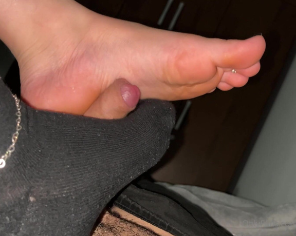 Pezinhos da Amora aka Amorafeetofc OnlyFans - Some different for you, can you imagine the feeling of my feet in socks rubbing your cock But was