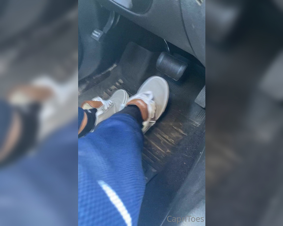 Capri aka Capritoes OnlyFans - She did a little sock removal while we were driving