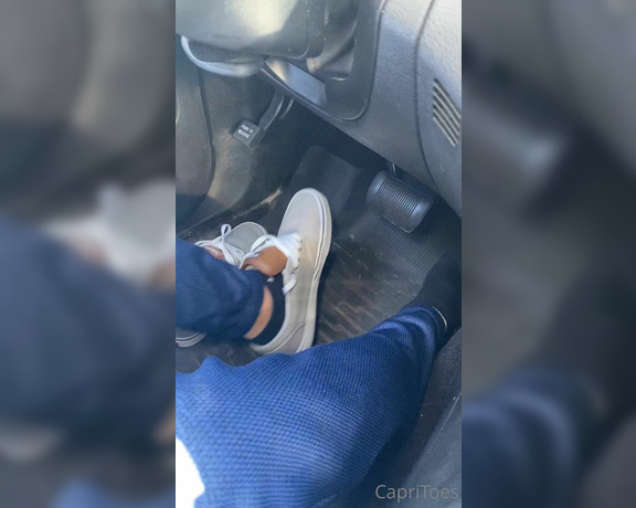 Capri aka Capritoes OnlyFans - She did a little sock removal while we were driving