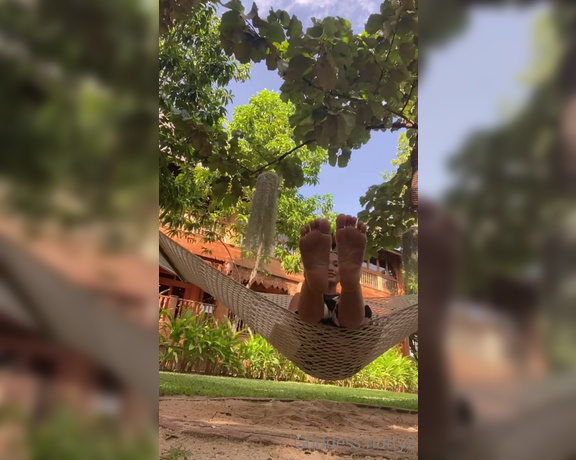 Goddess aka Goddessnutty2 OnlyFans - Barefoot on swing, good for kicking in your face