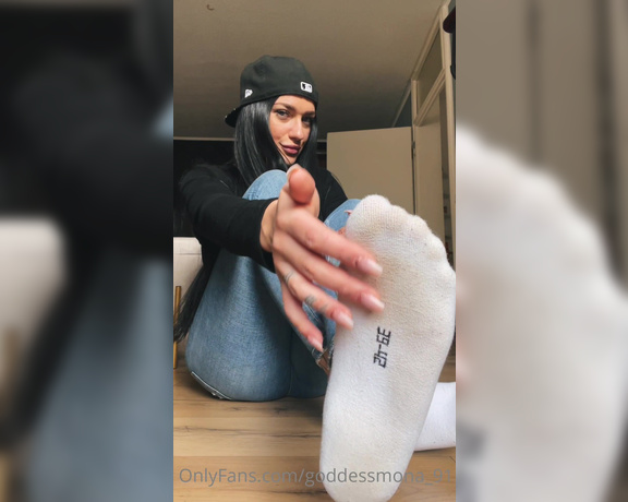 Goddess Mona aka Goddessmona_91 OnlyFans - Meine SWEATY SOCKS sind dein SEX  My SWEATY SOCKS are your SEX