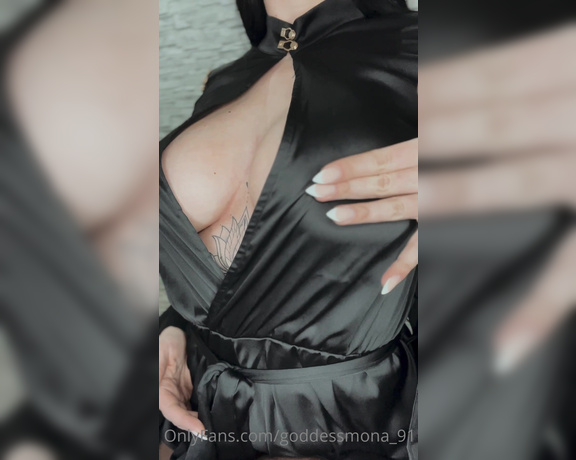 Goddess Mona aka Goddessmona_91 OnlyFans - SATIN NYLON BOOBS PERFECT