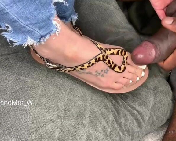 MrandMrs_W aka Mrandmrs_w OnlyFans - Part 56  Footjob with cummy sandals the cumshot