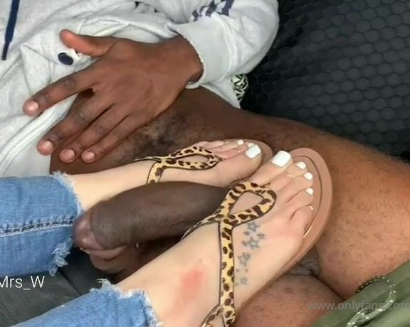 MrandMrs_W aka Mrandmrs_w OnlyFans - Part 26  Footjob with cummy sandals