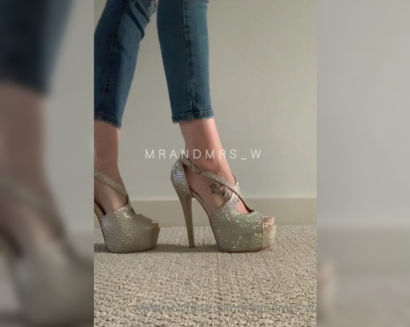 MrandMrs_W aka Mrandmrs_w OnlyFans - Imagine being on your knees in front of my beautiful feet in these sexy heels