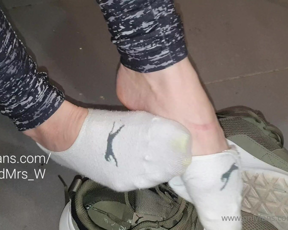 MrandMrs_W aka Mrandmrs_w OnlyFans - Sweaty feet and soles after a gym session Watch me take off those socks