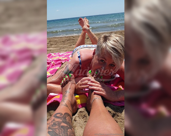 MsMaddy aka Madsoles_1 OnlyFans - Sassy getting cheeky on the beach 1 of 14 videos that we made on my trip over to meet her