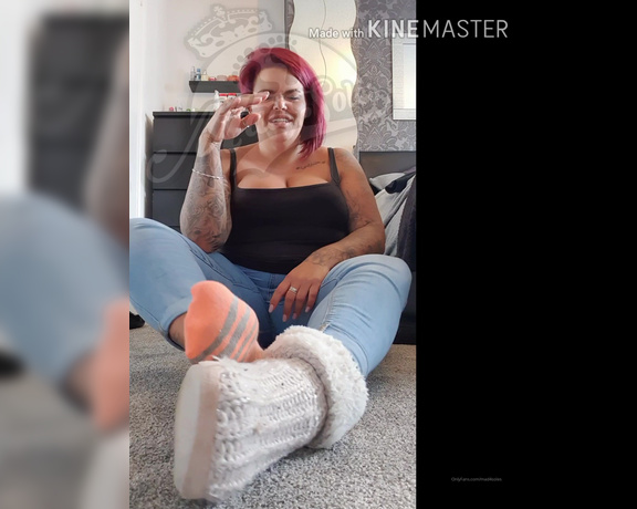 MsMaddy aka Madsoles_1 OnlyFans - These slippers are cooking up a good sweaty stink, as are these socks! Now sit back and enjoy