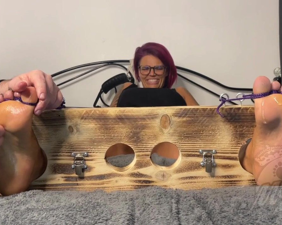 MsMaddy aka Madsoles_1 OnlyFans - When Tickle HQ got me in the stocks and tied my toes I had no escape from what to come A couple